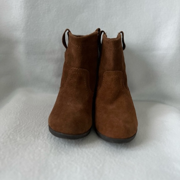 Call It Spring Size 7 Cognac Suede Ankle Booties - Picture 3 of 14
